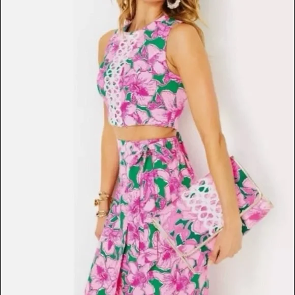 Lilly Pulitzer NWT Leif Maxi Set in
Hibiss Kiss Print Size 8 - Picture 4 of 13